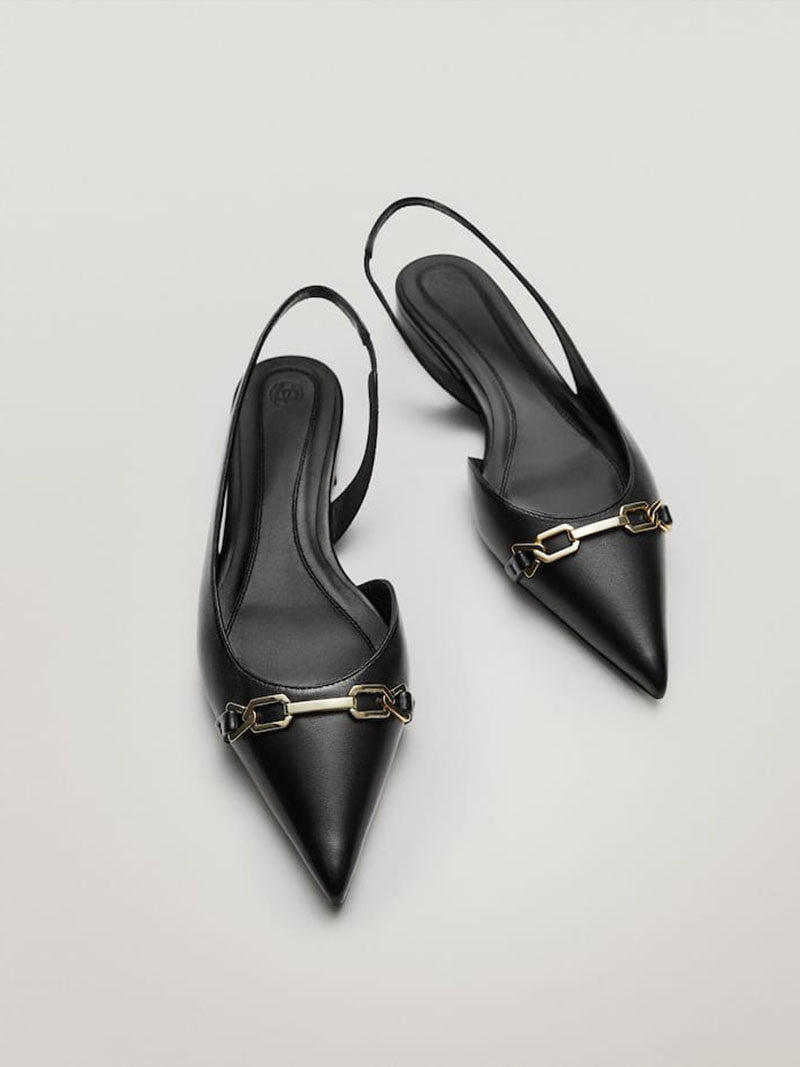 massimo dutti女鞋 真皮女士休闲平底穆勒鞋凉鞋女夏 11528750800