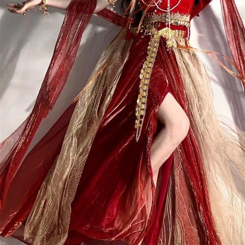 敦煌飞天古风汉服女异域风情印度舞西美人影楼演出服中国风舞蹈装