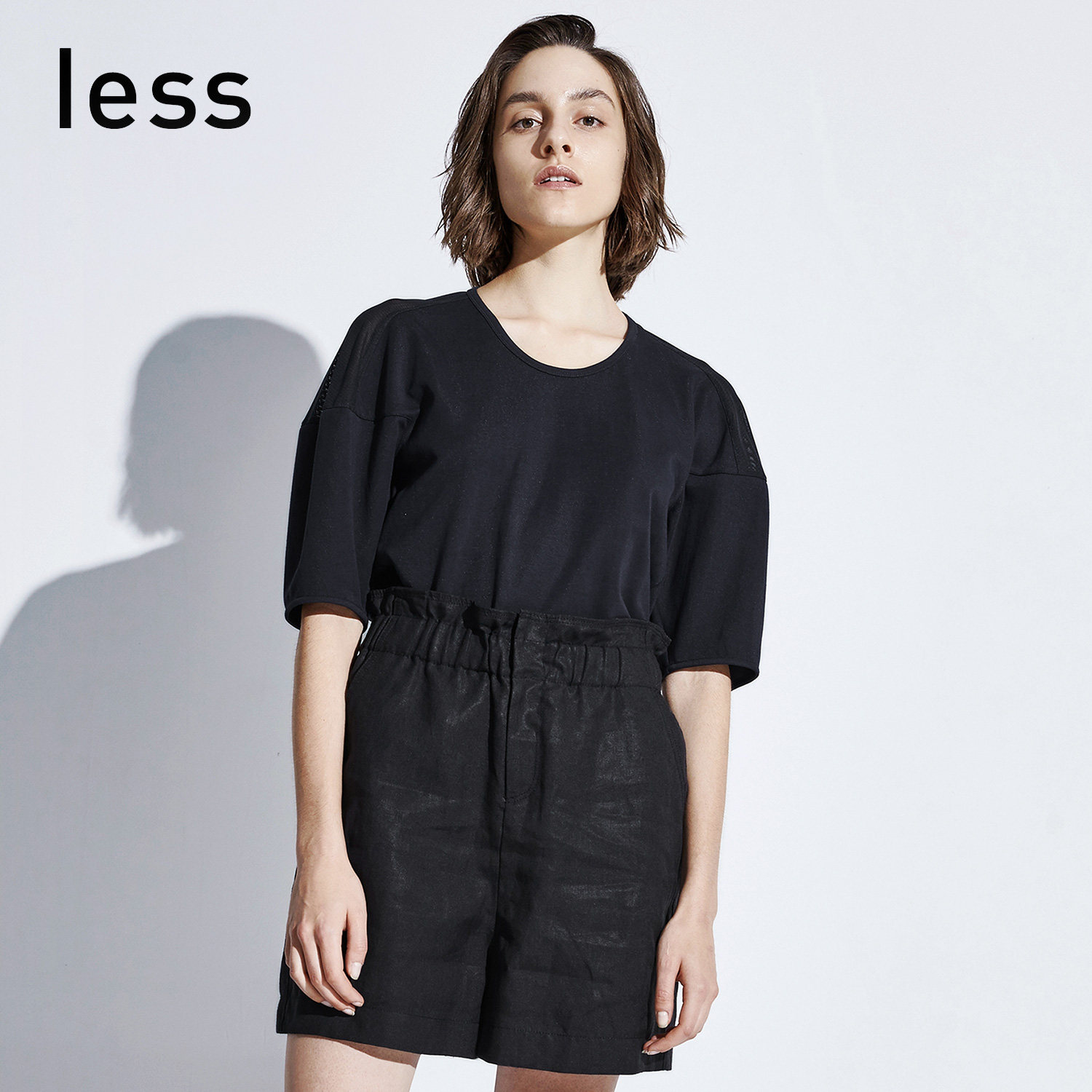 less2018新款.前短后长圆领套头 t 恤284610030