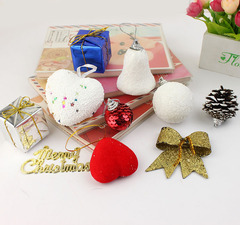 导航 圣诞节饰品/圣诞树装饰/松果蝴蝶结等10样-小多包 圣诞用品