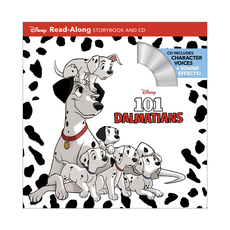 英文原版 101 Dalmatians Read-Along Storybook and CD 迪士尼独立阅读系列 101斑点狗 附CD 英文版 进口英语原版书籍