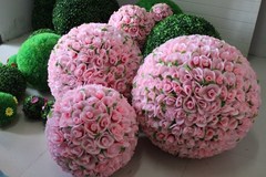 15厘米-1.8米仿真玫瑰花球 布绢花球 装饰婚庆花球 开业庆典花球