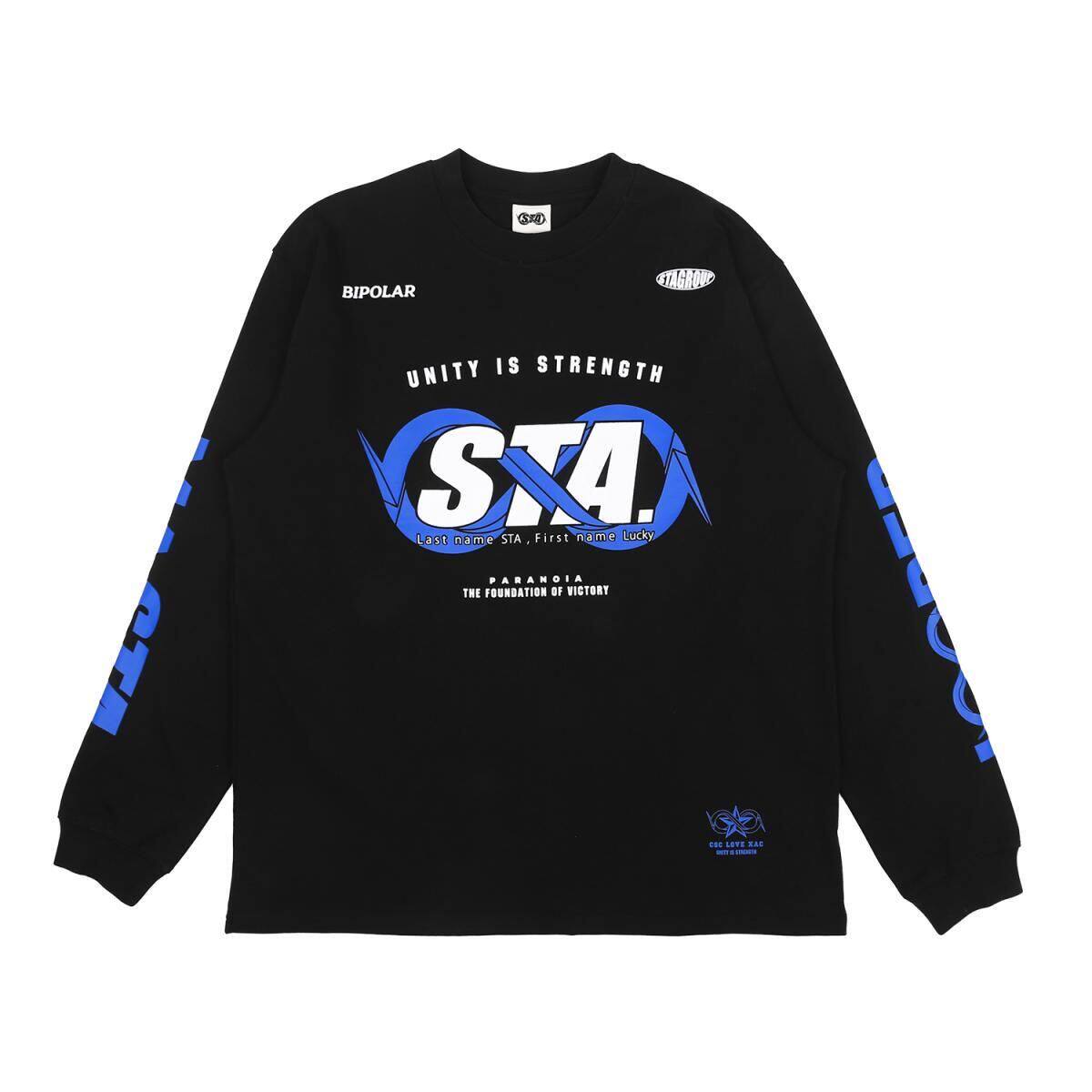 sta联名妄想之徒长袖国潮牌基础百搭嘻哈街头美式上衣纯棉t恤男女