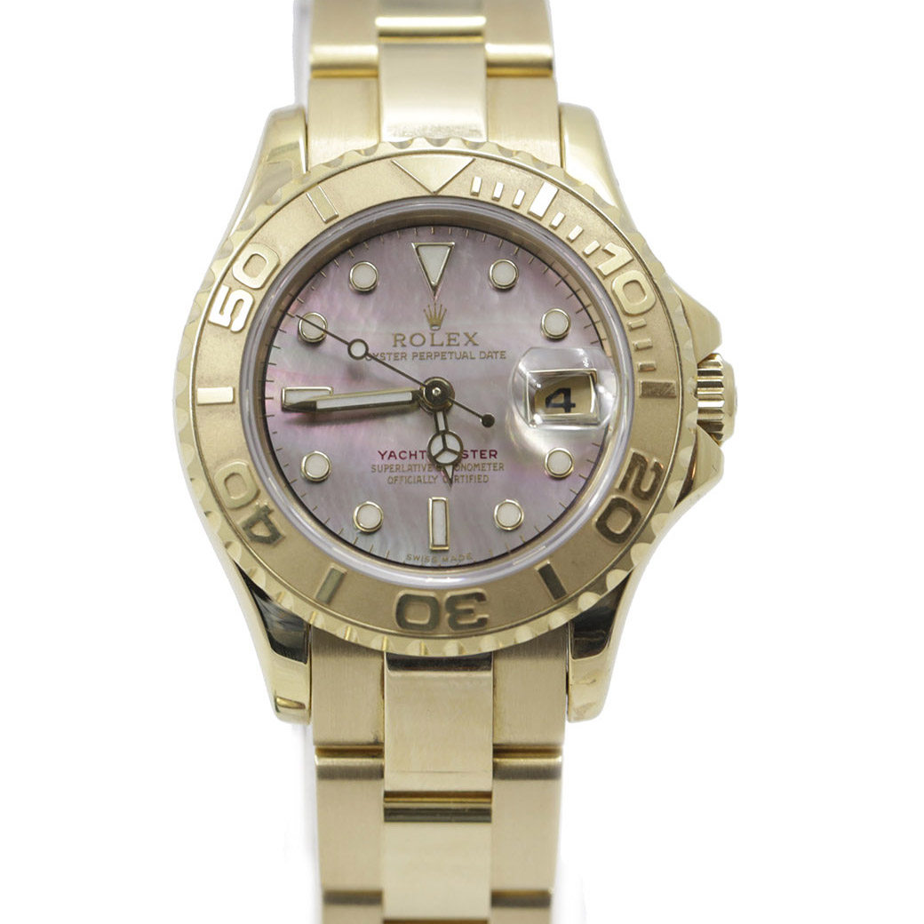 【9.5新】劳力士游艇名仕系列18k黄金自动机械女表