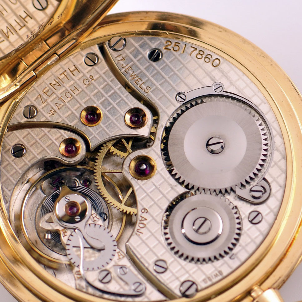 【9新】真力时18k黄金手动机械怀表(本场拍品统一2月15号发货)