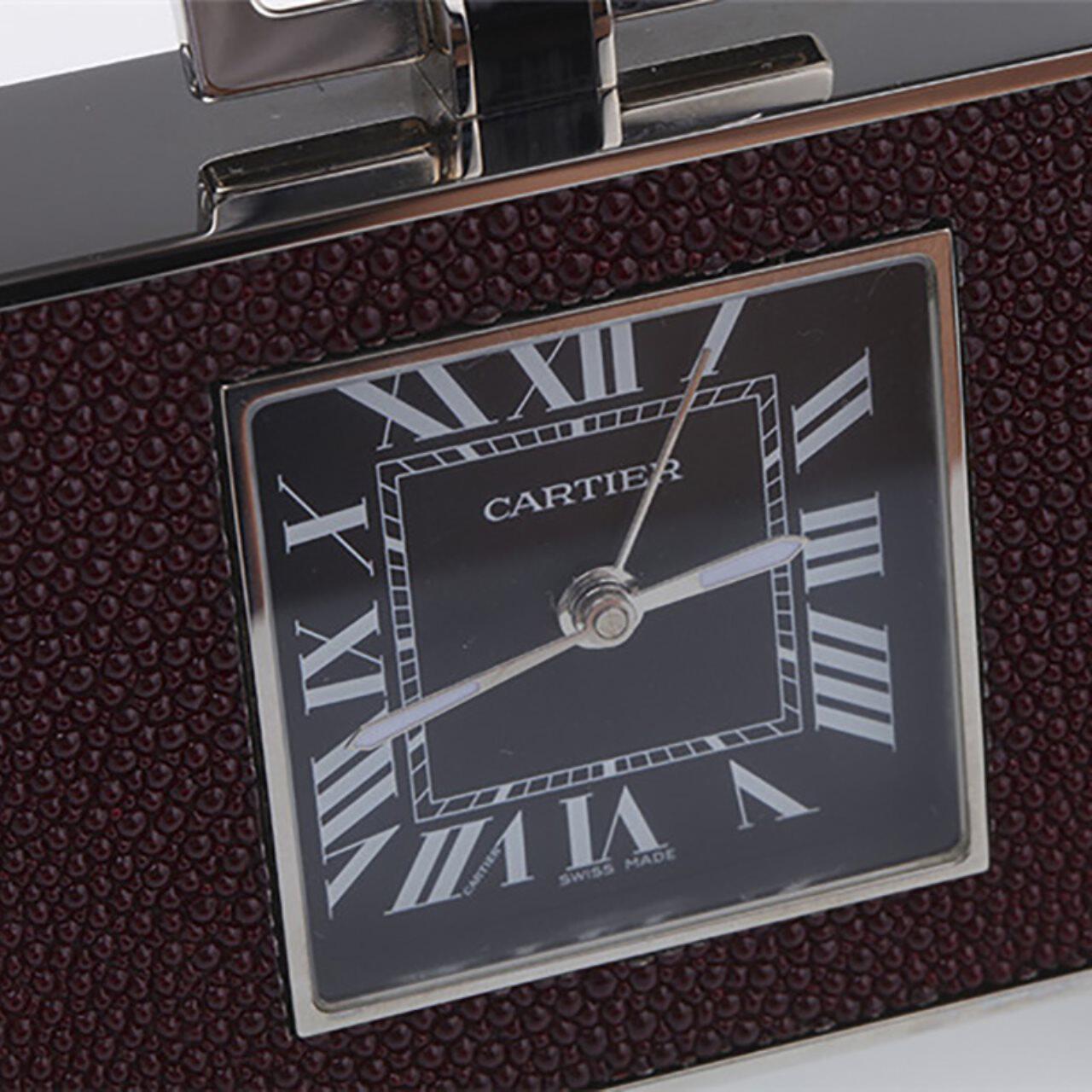 [9.8新]卡地亚精钢石英座钟