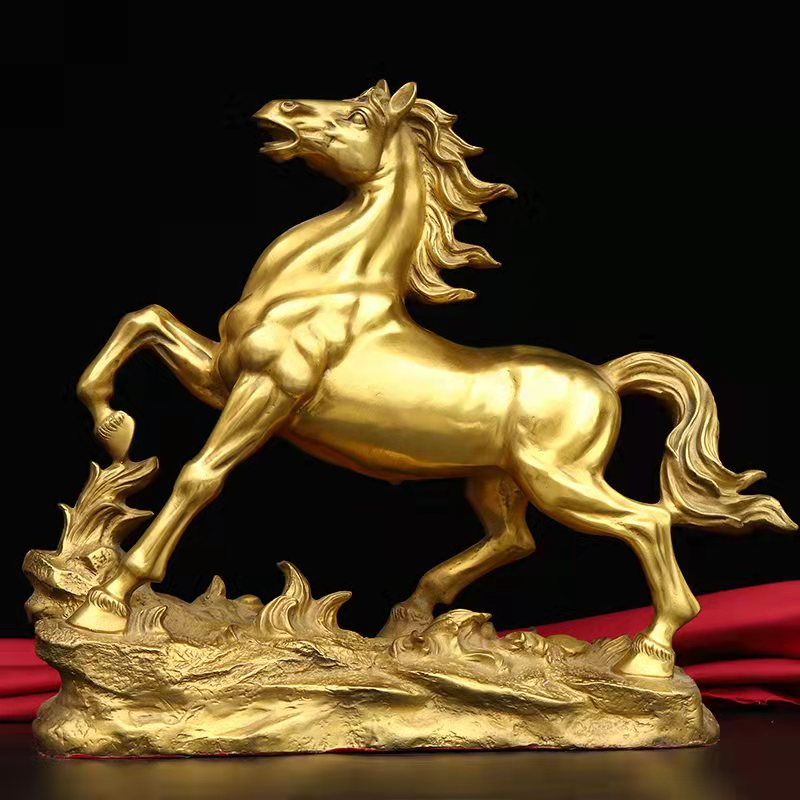 马车全铜马摆件立马跃马家居客厅电视柜桌面装饰铜马到成功工艺品