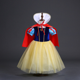 万圣节儿童服装白雪公主裙女童洋气礼服蓬蓬裙子演出表演衣服小童