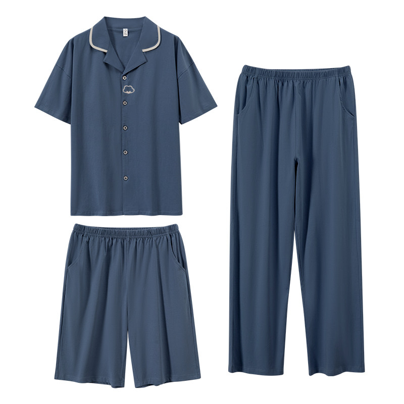 丝萝春秋旗舰店的优惠券大全—睡衣男士夏季纯棉短袖