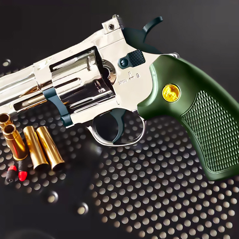 90%合金银色左轮zp5软弹枪r8仿真合金手小枪儿童成人玩具枪模型