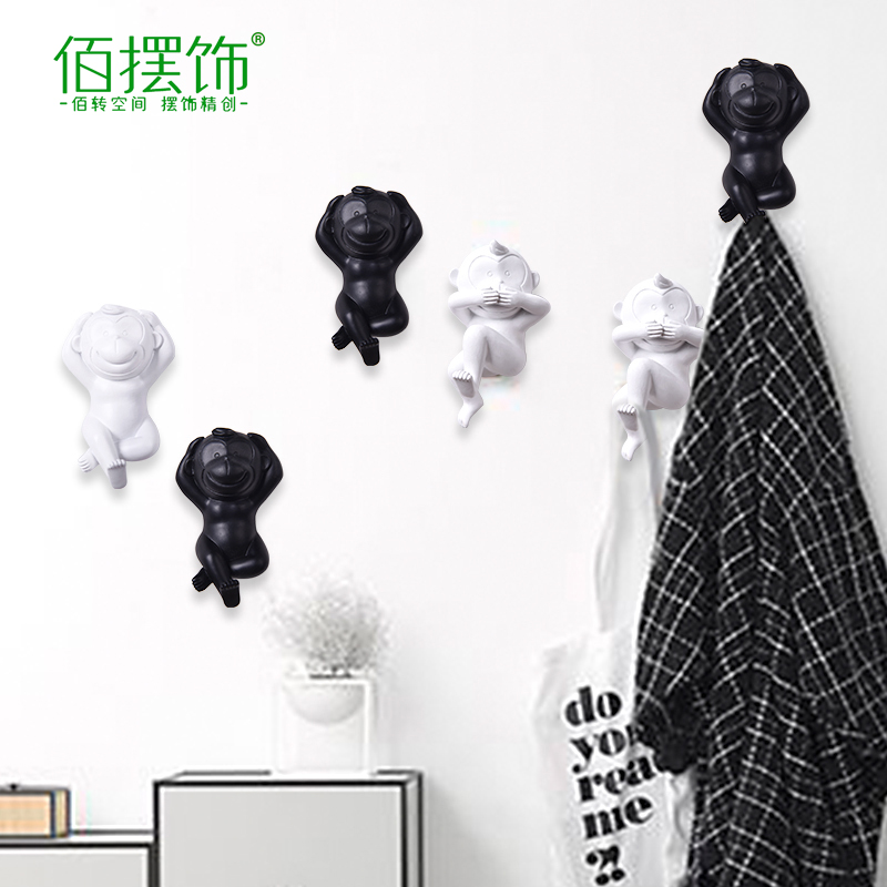 originality Northern Europe style Simplicity Monkey animal Hooks Wall decoration Wall hanging Wall hangings Pendants Home Furnishing decorate Pendantin the Home accessories , Mural category - from Buy2taobao.com to provide professional Taobao agent buy service