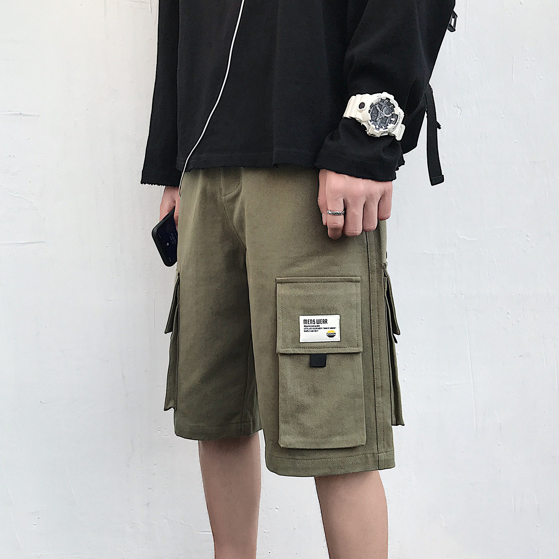 zw051*p45特 穿上很舒服的 日系工装五分裤