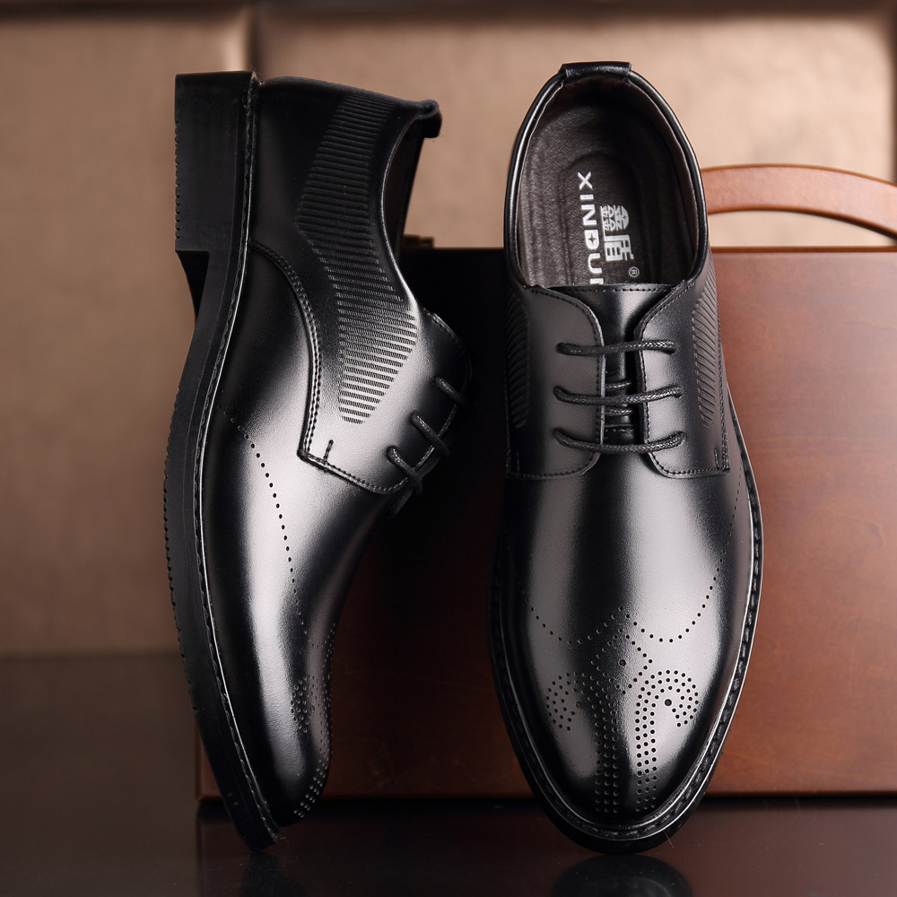 夏季男士皮鞋布洛克男鞋真皮英伦韩版