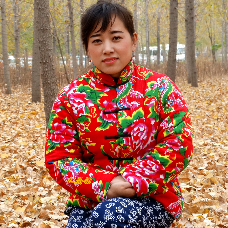 纯棉东北大花布天然棉花手工棉袄快手网红拍段子专用演出成人棉衣