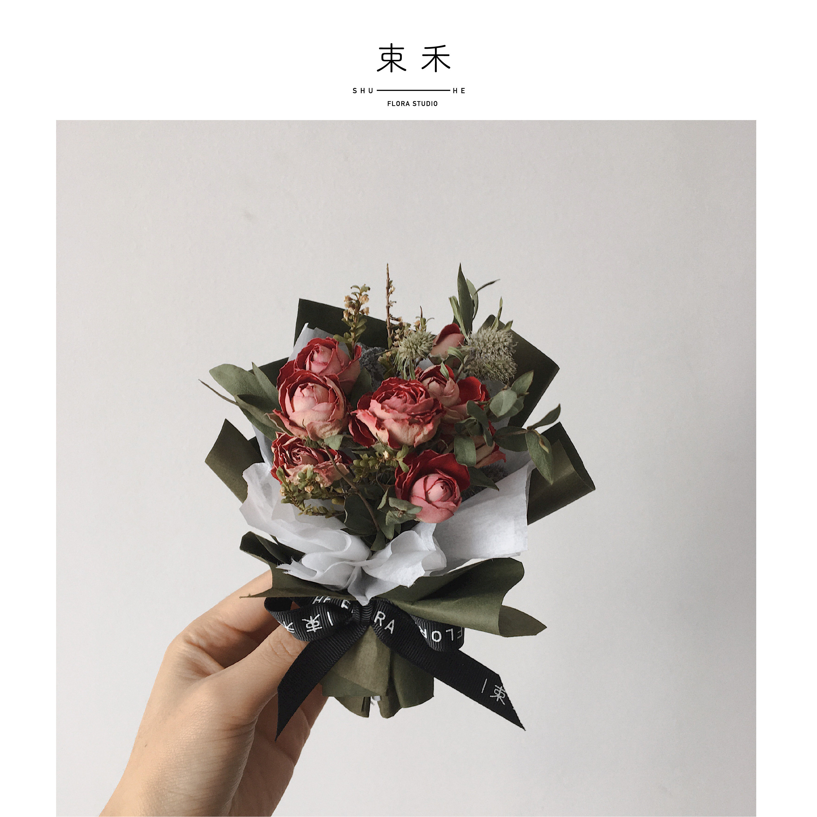 特价精致的小礼物 迷你_束禾 ins风超精致迷你干花玫瑰小花束生日礼物