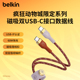 Belkin贝尔金迪士尼疯狂动物城系列尼克朱迪PD快充TypeC充电线适用iPhone16苹果安卓手机ipad平板电脑数据线