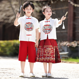 六一儿童演出服夏季小学生校服国风班服幼儿园园服民族风汉服唐装