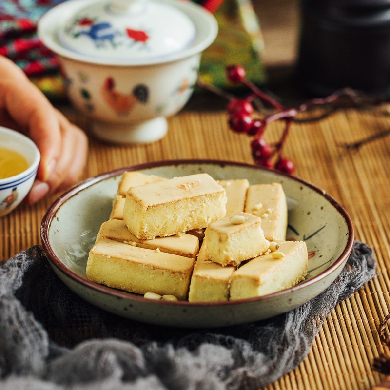 吉祥点心松仁奶皮酥中秋节花生零食天津休闲手工点心传统怀旧糕点