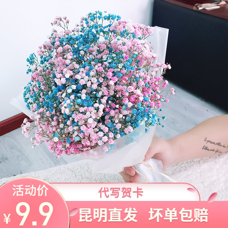 云南鲜花直发直批满天星干花真花束送小清新花束朋友闺蜜生日礼物|ruв категории доставка цветов/цветок моделирования/растения садоводства, вечную жизнь цветы/сушеные цветы, сушеные цветы - от Buy2taobao.com для оказания профессиональной услуги покупки агента Taobao