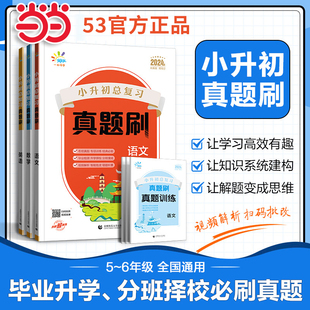 当当网2024新版53小升初总复习真题刷一起同学语文数学英语人教全套小学升初中六年级试卷必刷题真题专项训练5.3系统衔接五三