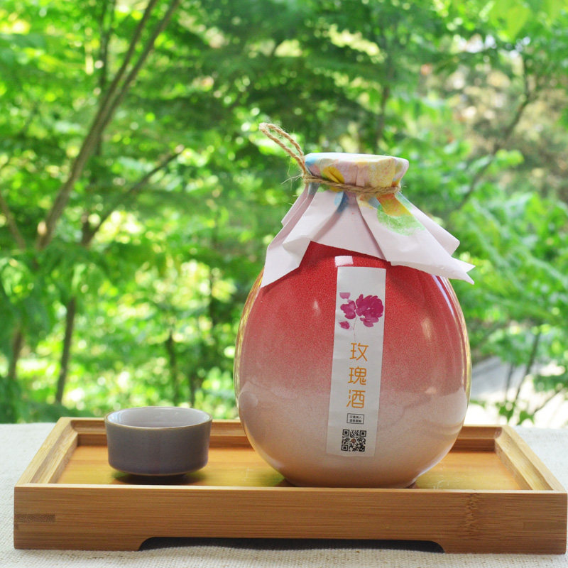 呆呆玫瑰葡萄酒玫瑰花酒500ml果酒花酒云南丽江特产低度