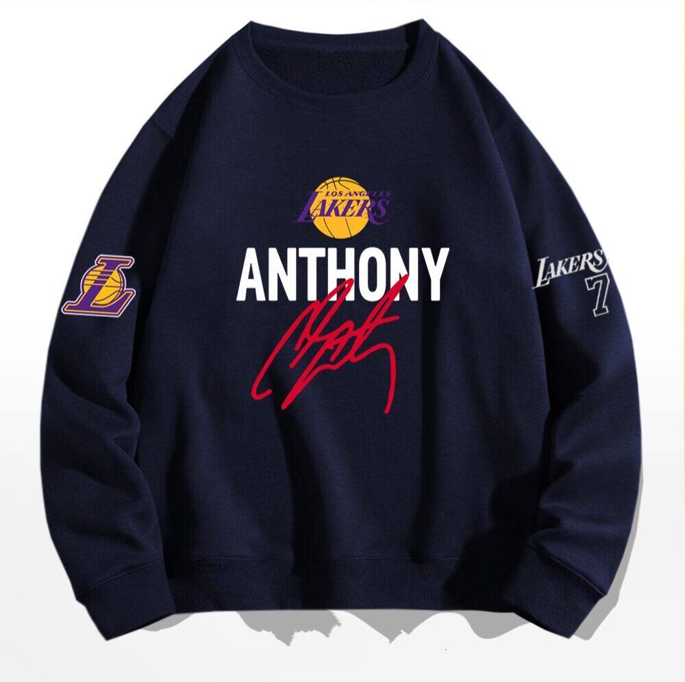 【安东尼卫衣】男女同款休闲湖人元素个性标志冬季圆领/连帽卫衣