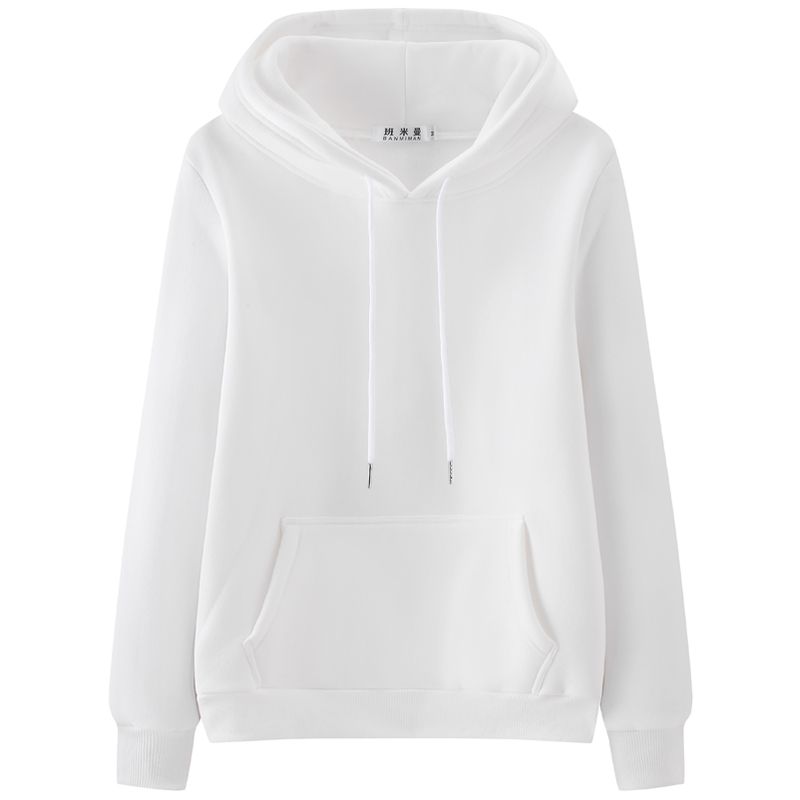 ins加绒加厚白色卫衣女宽松2022新款韩版潮秋冬小众薄款连帽外套