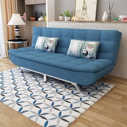 沙发床小户型客厅出租房简约多功能实木可拆洗布艺沙发可折叠两用