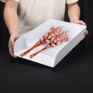 密胺串串盘子商用火锅店专用展示柜菜品托盘烧烤店冰箱摆菜盘餐具