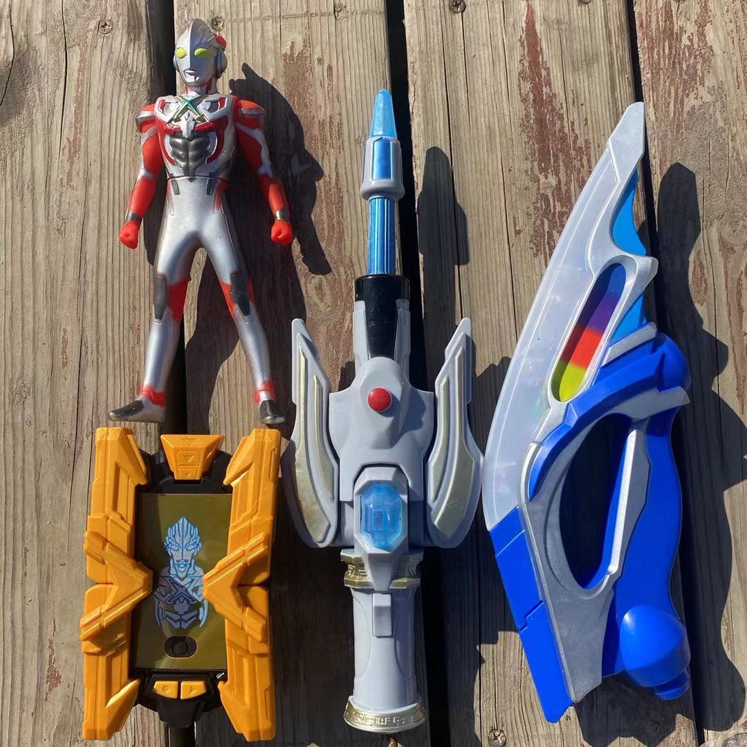 艾克斯奥特曼终端闪光变身器召唤器玩具头镖武器套装儿童玩具变形