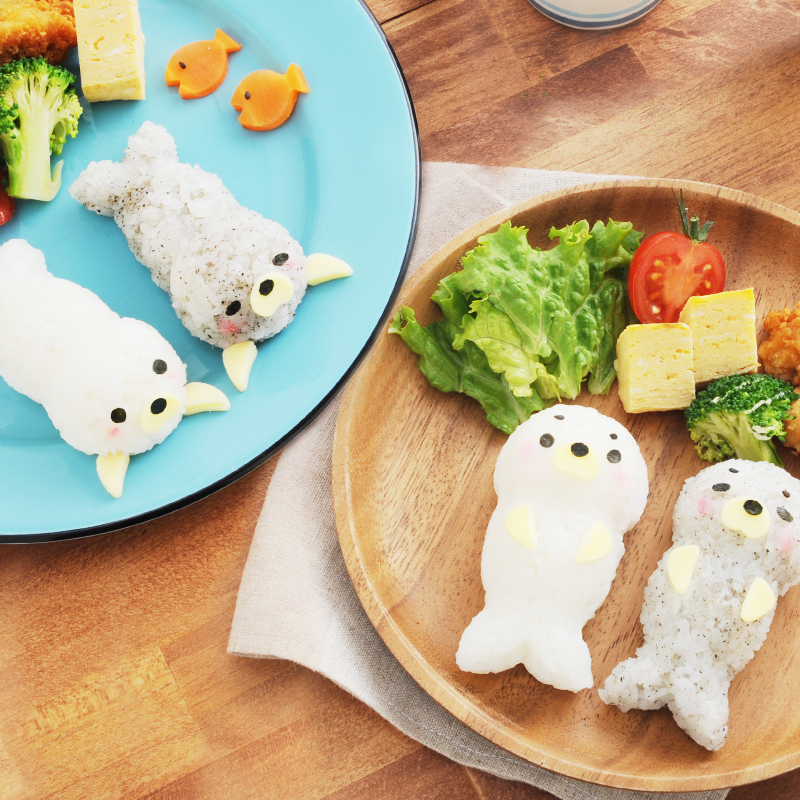 Arnest小海豹饭团寿司模具套装 diy卡通动物创意烘焙米饭海苔制作