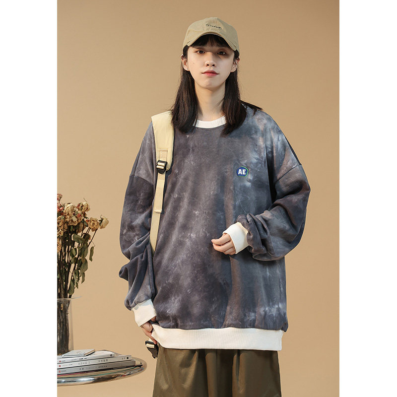 2022秋季新款扎染圆领卫衣90121147p50控价68