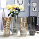欧式桌面玻璃花瓶摆件透明玻璃客厅插花装饰品富贵竹玫瑰百合轻奢