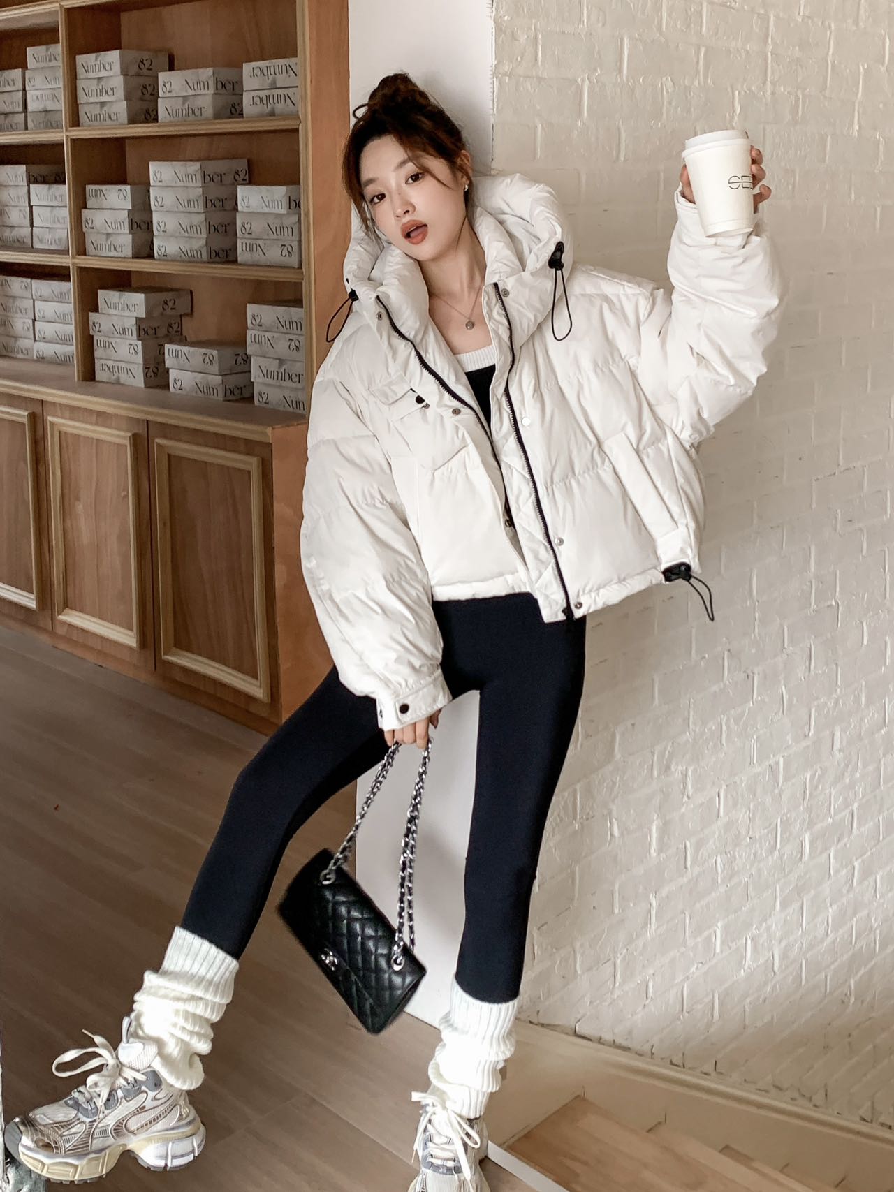 2023冬季新款韩版户外羽绒服女短款加厚保暖连帽小个子面包服外套