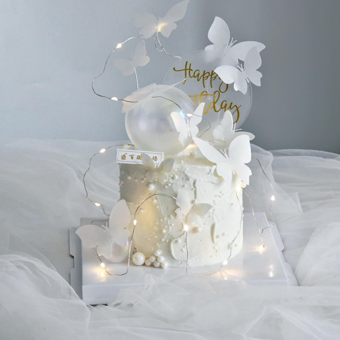 仙气小仙女梦幻网红威化蝴蝶生日蛋糕女神蛋糕广州深圳同城配送