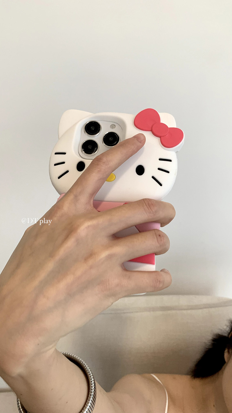 DT play helloKitty可爱小甜甜夏日新款硅胶韩国ins风小众适用于iphone13/14promax苹果11/12/15硅胶软手机壳