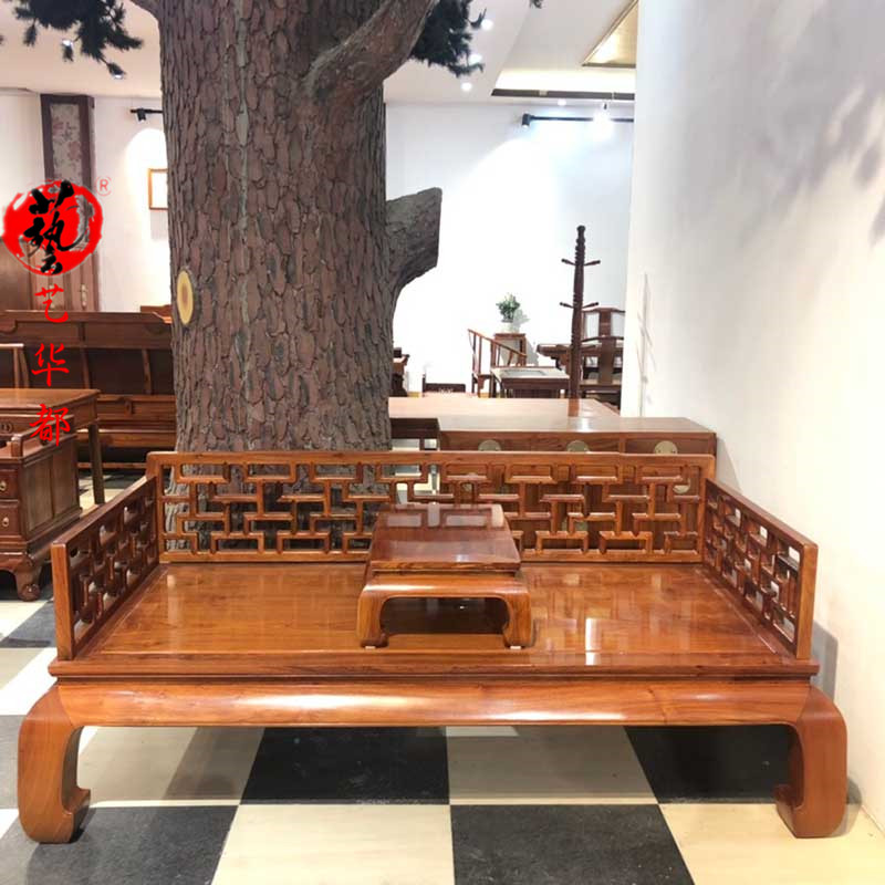 红木家具缅甸花梨木罗汉床睡塌客厅新中式罗汉榻实木贵妃床塌卧榻|ruв категории жилой мебели, кровать класса, 罗汉床 - от Buy2taobao.com для оказания профессиональной услуги покупки агента Taobao
