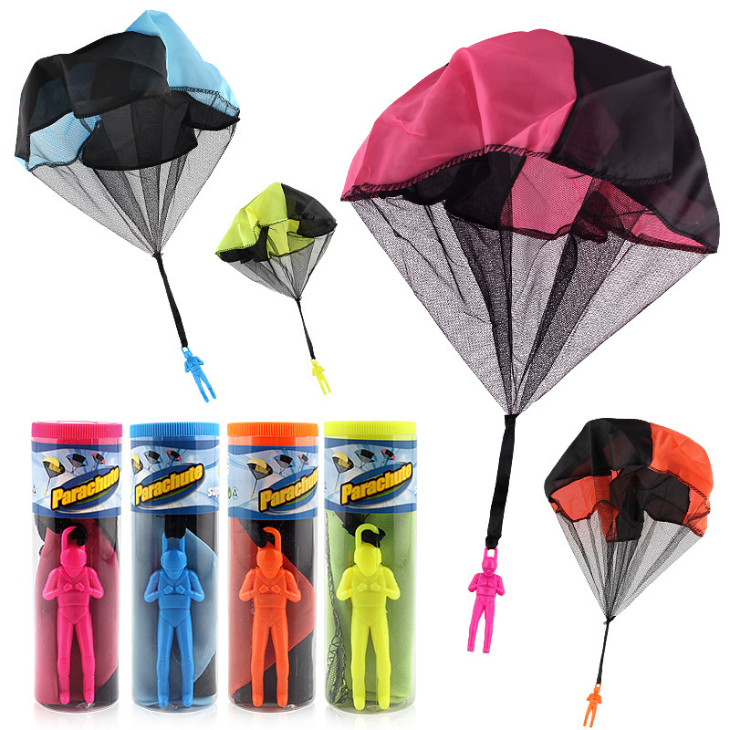降落伞玩具儿童幼儿园户外手抛降落吃鸡空头降落伞玩具空中飞伞