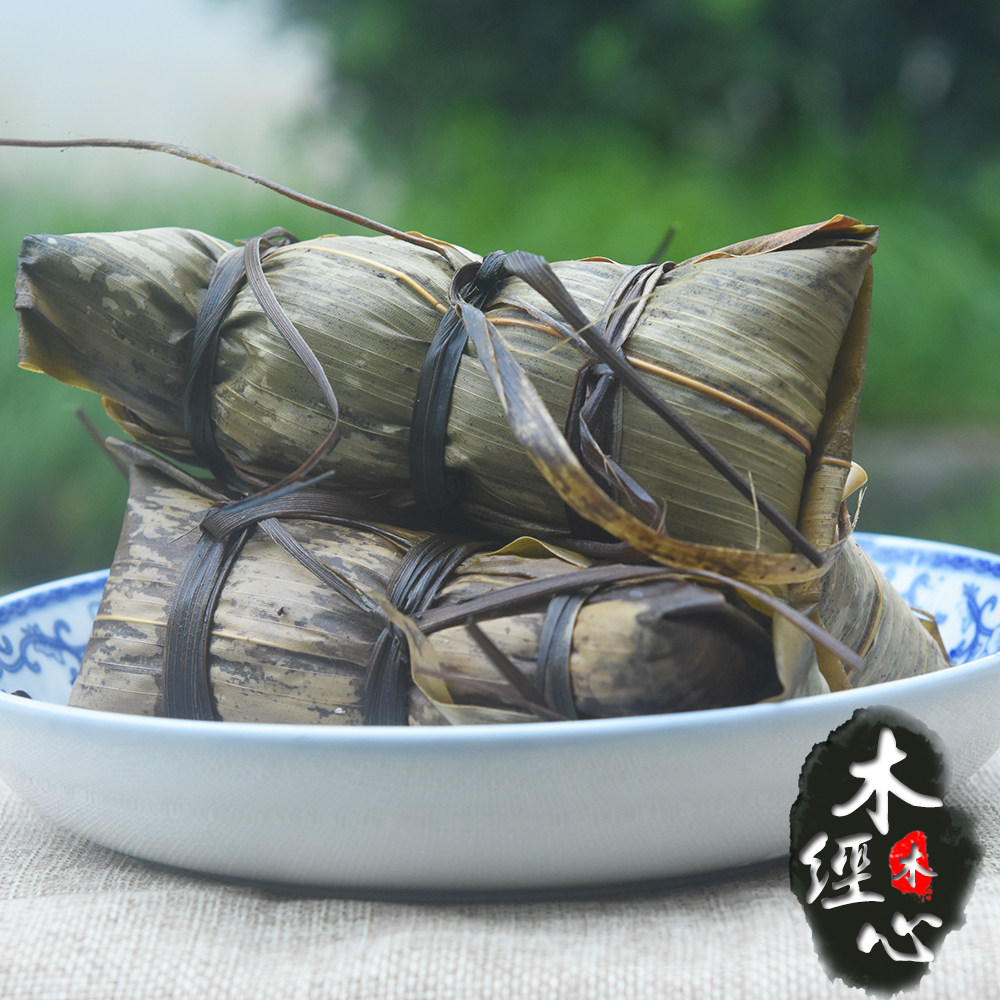 黄山粽子肉粽端午节徽州传统手工粽枕头粽鲜肉豆沙粽8个真空包邮