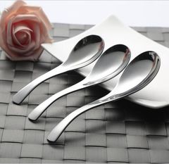 304勺不锈钢加厚汤匙儿童餐具小勺子汤勺长柄创意可爱圆勺金属勺