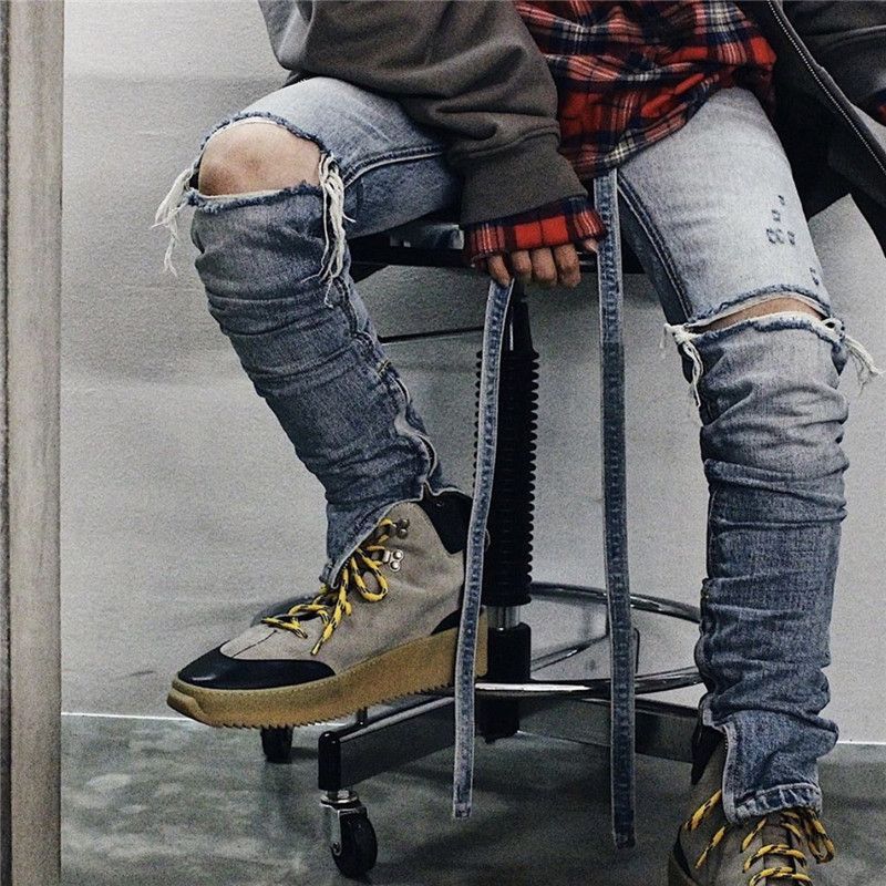 represent水洗做旧破坏牛仔裤高街嘻哈破洞磨损休闲长裤美潮非fog