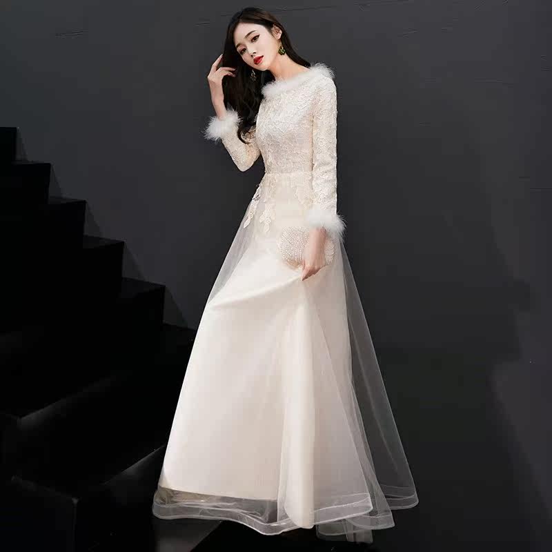 伴娘裙冬季款保暖大额优惠券