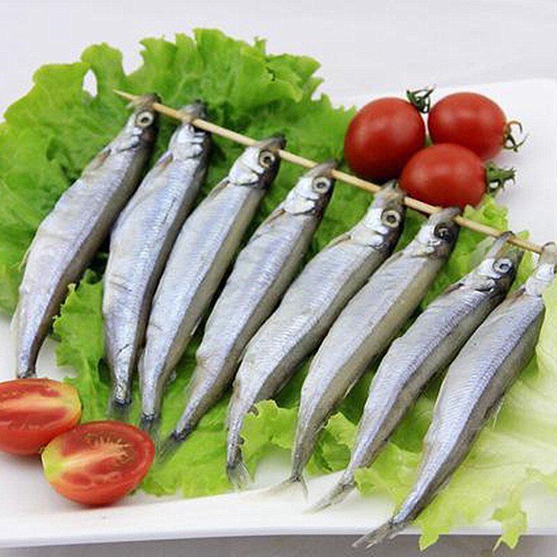 新品冰冻满籽新鲜多春鱼8条装120g烧烤美食水产