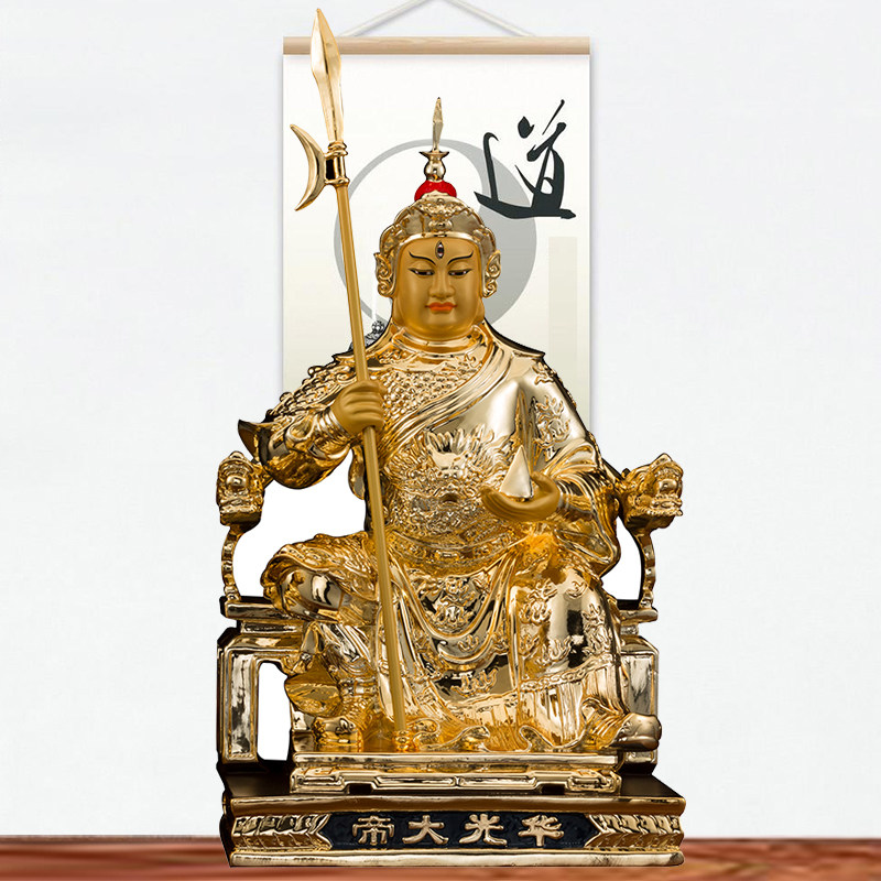 华光大帝神像台湾工艺纯铜鎏金灵官马
