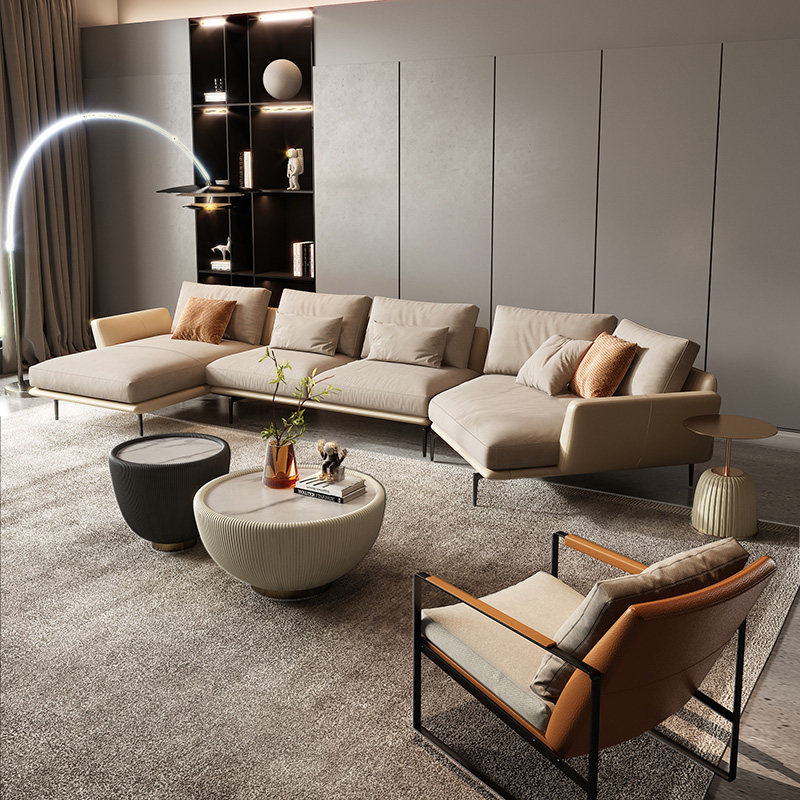 纳威现代轻奢异形科技布艺沙发客厅北欧简约ins意式极简网红款