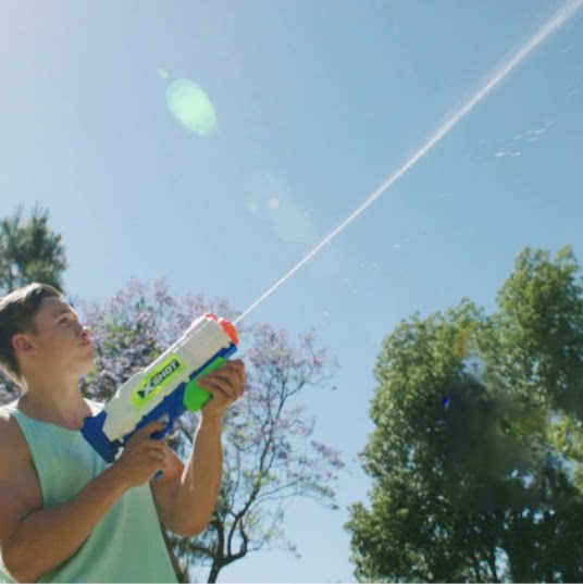 zuru大容量高压快速充大号呲喷水儿童抽拉式水枪玩具男女孩打水仗