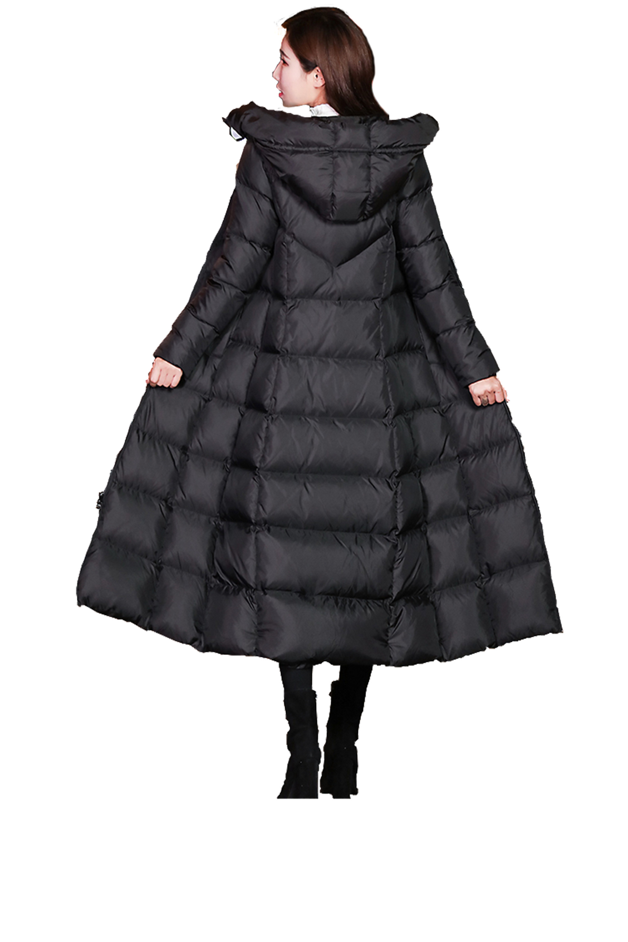 2019韩版修身白鸭绒中长款过膝加长加厚羽绒服女反季特价清仓潮