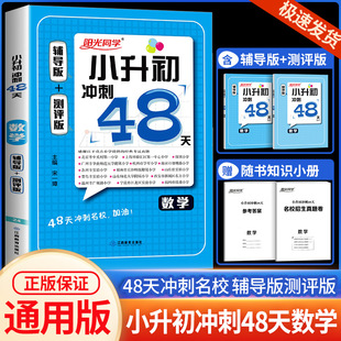 2024新版阳光同学小升初冲刺48天数学辅导版测评版小升初毕业升学总复习模拟试卷专项训练必刷题真题卷六年级下册暑假作业衔接教材