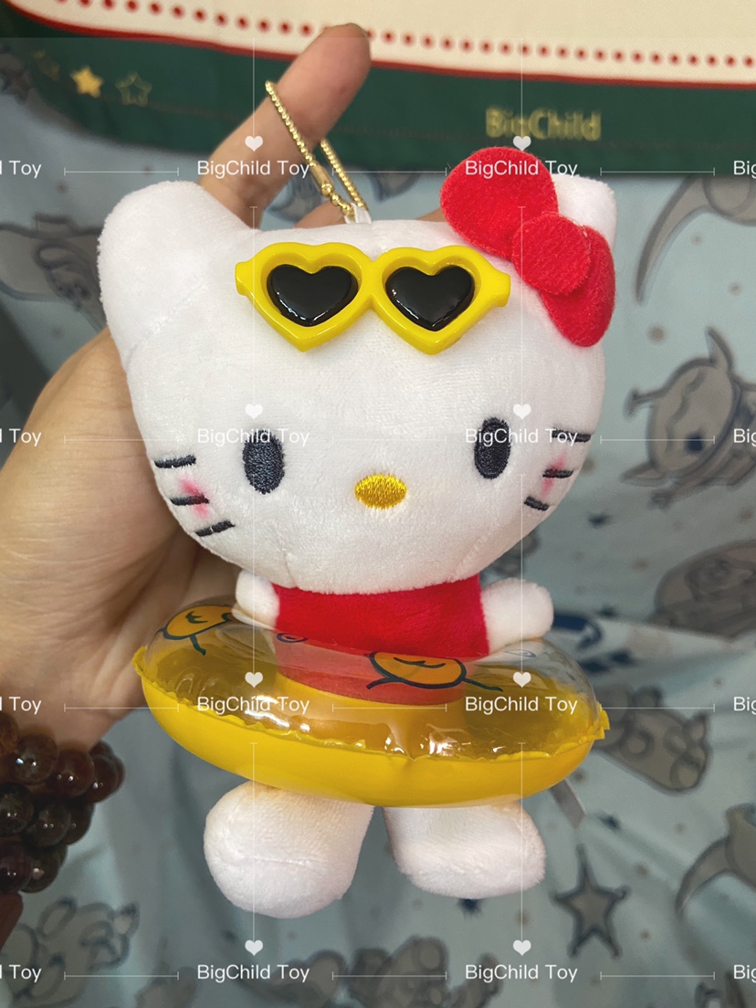 水泡泳圈HelloKitty毛绒玩具挂件/玩偶钥匙扣/14cm包邮