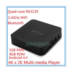 MXQ-4K四核网络机顶盒子Android 4.4 RK3229 TV box高清播放器